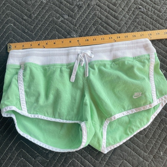 Vintage Nike Shorts Womens Large Gray Tag Drawstring Shorty Shorts Cotton Summer - Picture 8 of 11